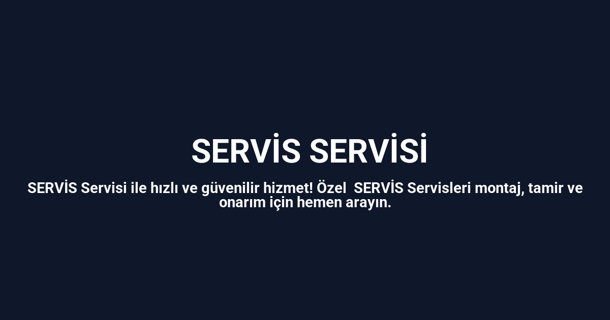 Ayvacık Endüstriyel Servisi